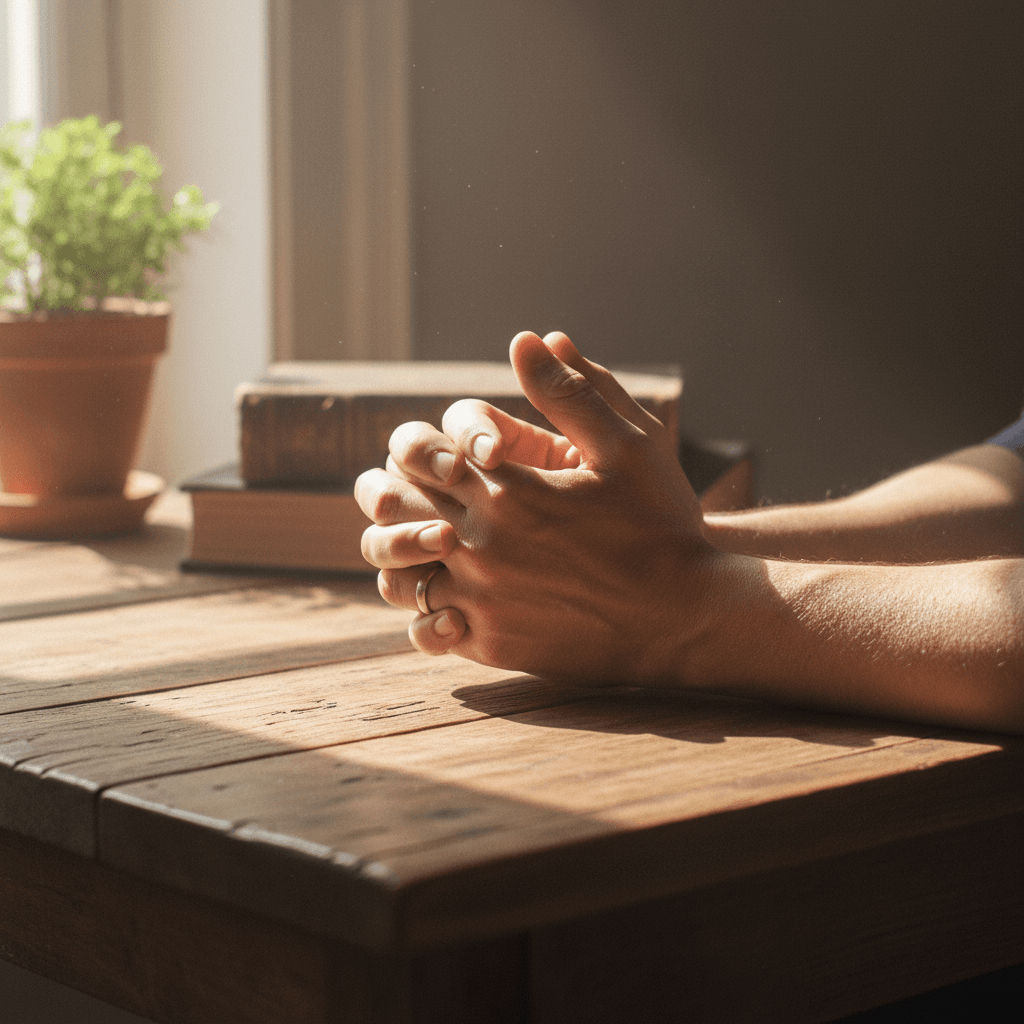 Hands in prayer
