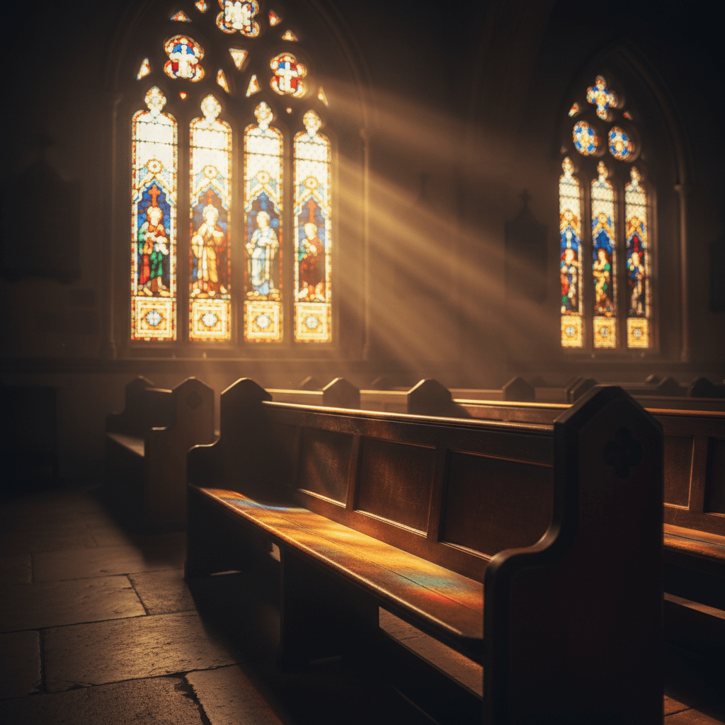 Sunlight through a church window